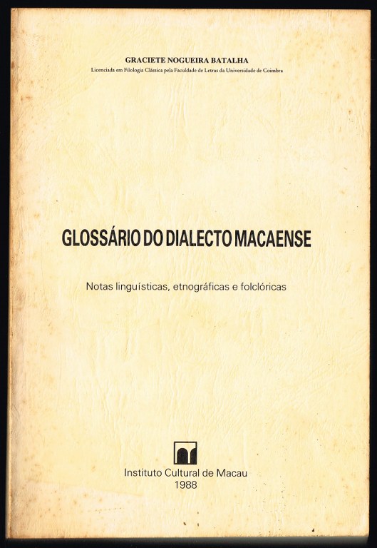 GLOSSRIO DO DIALECTO MACAENSE notas lingusticas, etnogrficas e folclricas